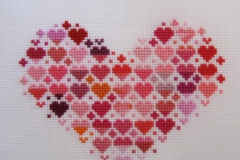 【Scrap Cross Stitch Heart】